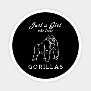 Cute Gorilla T-Shirt, Gift For Animal Lover, Women, Men, Girl, and Boy Magnet